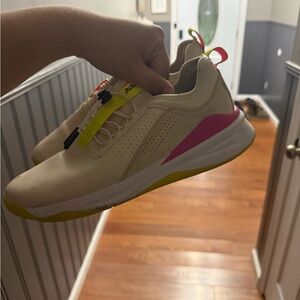 Adidas Women's Beige and Pink Sneakers